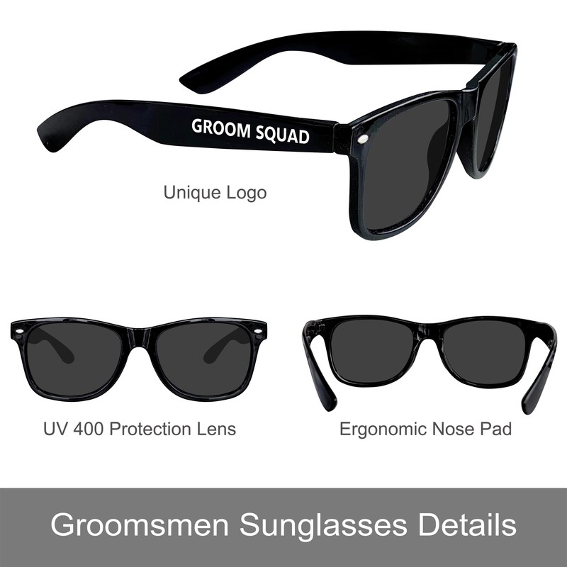 PartyGifts&beyond Groomsmen Gifts 7 Pcs Groomsmen Sunglasses Bachelor Party Favors