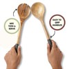 Folkulture Salad Servers or Salad Tongs, Wooden Utensils for Serving