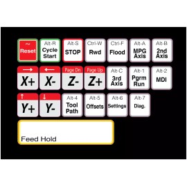 World Graphix MACH 3 CNC ROUTER PLASMA KEYBOARD SHORTCUT DECALS STICKER