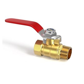 1/4" MNPT x 1/4" FNPT, Lead-Free Brass Ball Valve Heavy Duty, PN40 WOG Full ported Pipe Fitting for Compressed Air, Water, Plumbing or Oil(Red Handle)