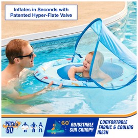SwimWays Shark Inflatable Sun Canopy for Kids 9-24 Months