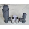 Team Controls Anthracite Grey Angled TRV Thermostatic Radiator Valve &