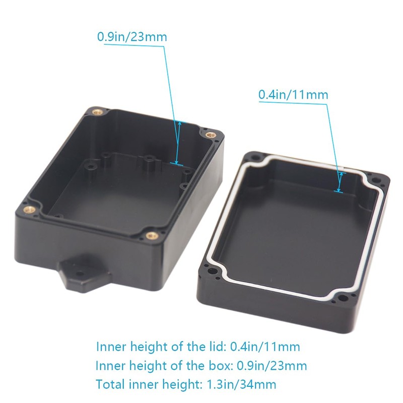 Zulkit Junction Box ABS Plastic Dustproof Waterproof IP65 Universal Electrical