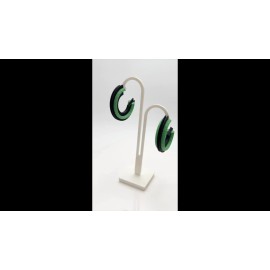 Unbranded Bold Hoop Earrings -  3D Printed - Geometric - Color Blocking