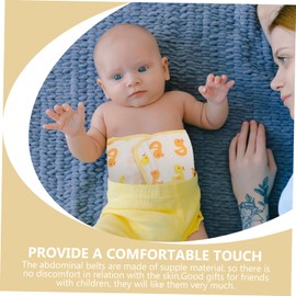 Generic 2pcs Navel Belt Thicken Belly Bands Adorable Stripe Design Comfortable Warm for Newborns Suitable for All Seasons Elastic and Belly