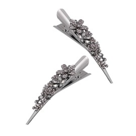 TOVINANNA 2pcs Vintage Rhinestone Metal Clips Retro Large Hair Barrettes for Women Crystal Hair Accessories for Dance Weddings and Everyday Use