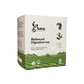 Amu Nutrition's Balanced Digestion Tea with Mongolian Nettle Leaf, Jujube, Fennel - 10 Sugarcane Teabags