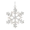 Melrose International Snowflake Ornament (Set of 2) 5" H, 5.5"