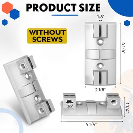 Hicarer 2 Packs Mailbox Mounting Bracket Street Sign Aluminum Wing Bracket