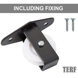 TERF® Single Plate Line Pulley 38mm (1.5 inch) Including Fixing Screw Line Pulley - Single Upright Pulley Roller for Washing Line Rope and Cord Indoor and Outdoor Use - Pack of 2