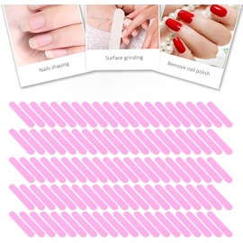 Limas de uñas desechables, 100 archivos de uñas desechables Limas para Uñas de Doble Cara Set Gel Acrílico Limas Limas uñas con Lavable Para una manicura y pedicura y agradable(Rosado)
