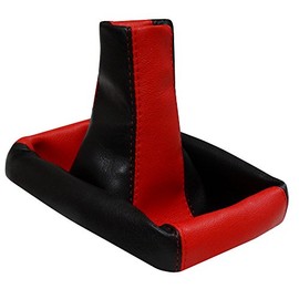 AERZETIX - Gear shift gaiter of faux leather. Color: Red and black.