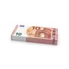 Cashbricks, 100 x €10 toy banknotes, reduced size to 75%.