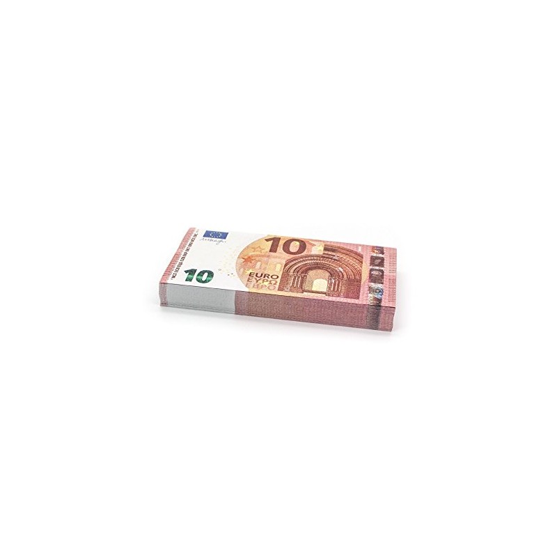 Cashbricks, 100 x €10 toy banknotes, reduced size to 75%.