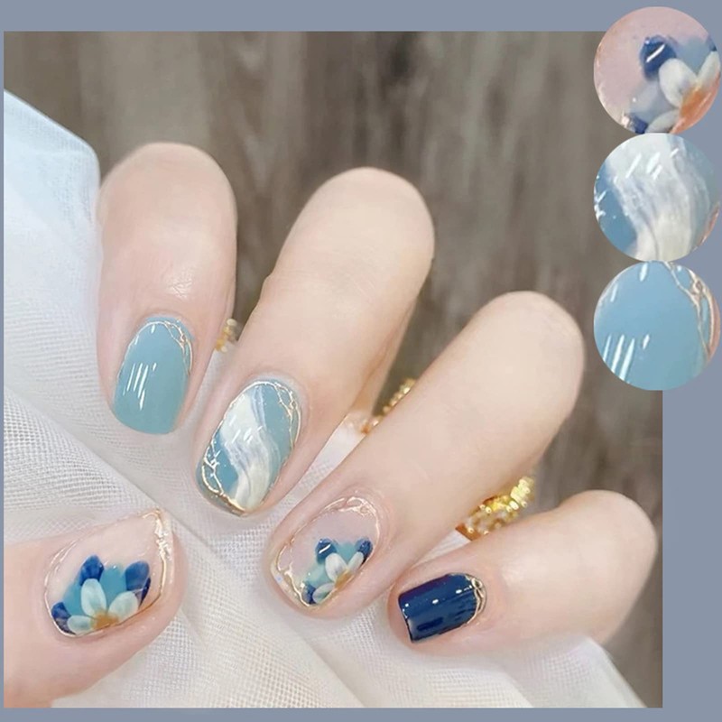 HAPVITAL 24 Pieces Popular Nail Tips, Nail Tips, Handmade Nail