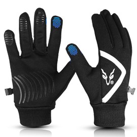 HMH Sports Winter Gloves, Waterproof Gloves For Indoor and Outdoor Activities, Anti Slip Touch Screen Gloves For Men Women Running Gloves, Driving, Hiking, Climbing and Cycling (Kids, L)
