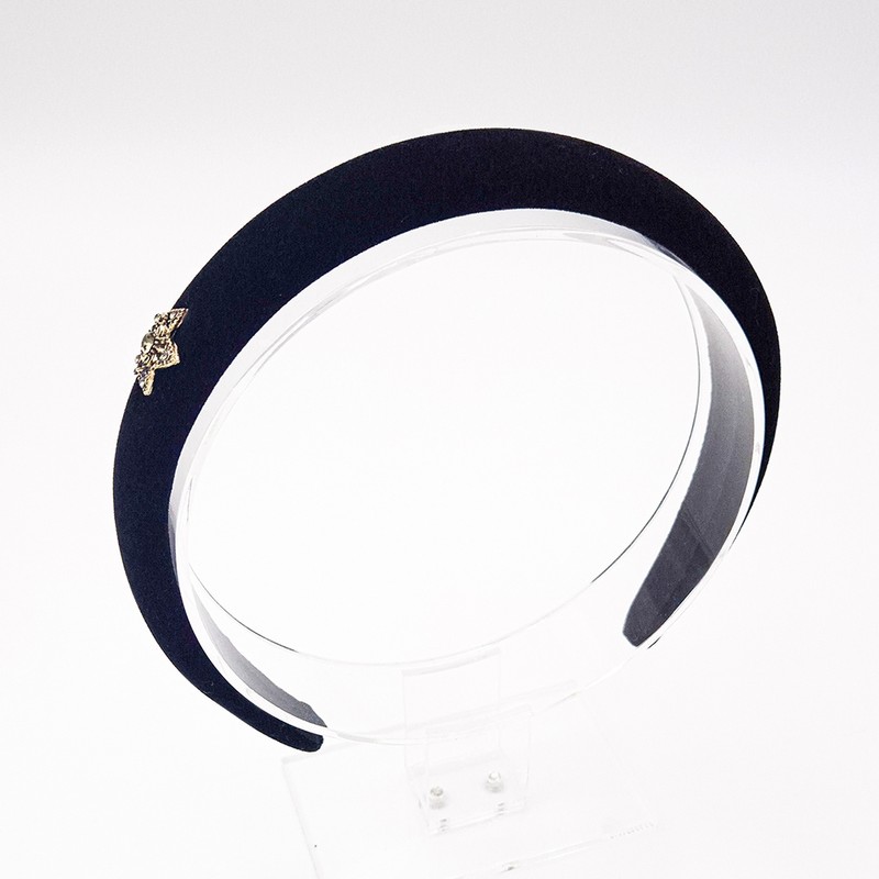 Burnaby velvet flower point cubic hair band / 버나비 벨벳