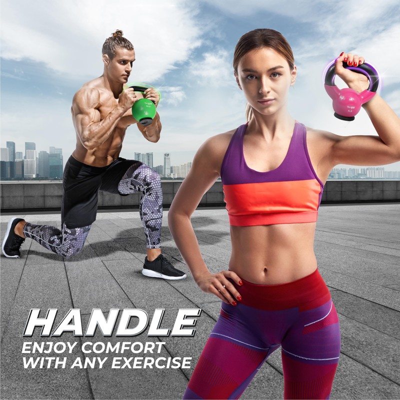 Kettlebell - PVC - Rubber Base - 65lbs