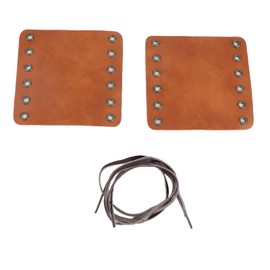 Motorcycle Handlebar Grip Cover, 1 Pair Motorcycle Leather Handlebar Hand Grip Covers Fit for Most Motorcycles (Brown)