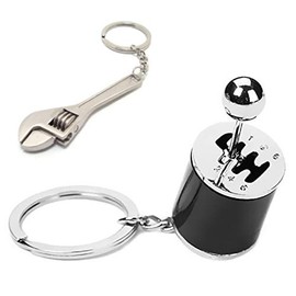 Six Speed Manual Gearbox Transmission Shift Fidget Toy Keychain [Free Bonus: Mini Adjustable Wrench Keychain]