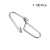 PATIKIL 100pcs 25kg Stainless Steel Swivel Slide Ring Duo Lock