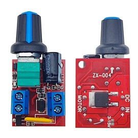 Haldzemo Mini DC Motor PWM Speed Controller Module DC 3V-35V Adjustable Speed Control Switch 3V 6V 12V 24V 5A Voltage Regulator with Resettable Fuse (5 Pack)