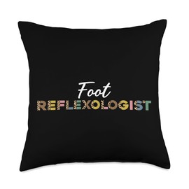 Foot Reflexologist Leopard Pattern Apparel Reflexology Throw Pillow