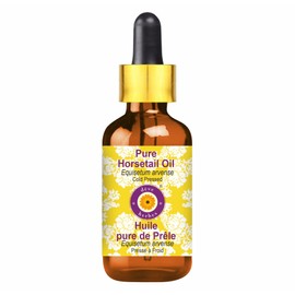 Deve Herbes Horsetail Oil (Equisetum arvense) with Glass Dropper | Cold Pressed | Pure | For Diluting Essential oils | Hair, Skin & Massage | Non-Sticky | Lightweight | Unisex | 50ml (1.69 oz)