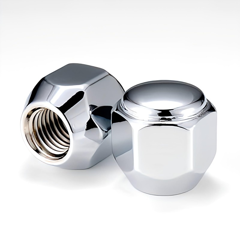 Daihatsu Light "Genuine Type" 4 Hole Aluminum Wheel Nuts Chrome