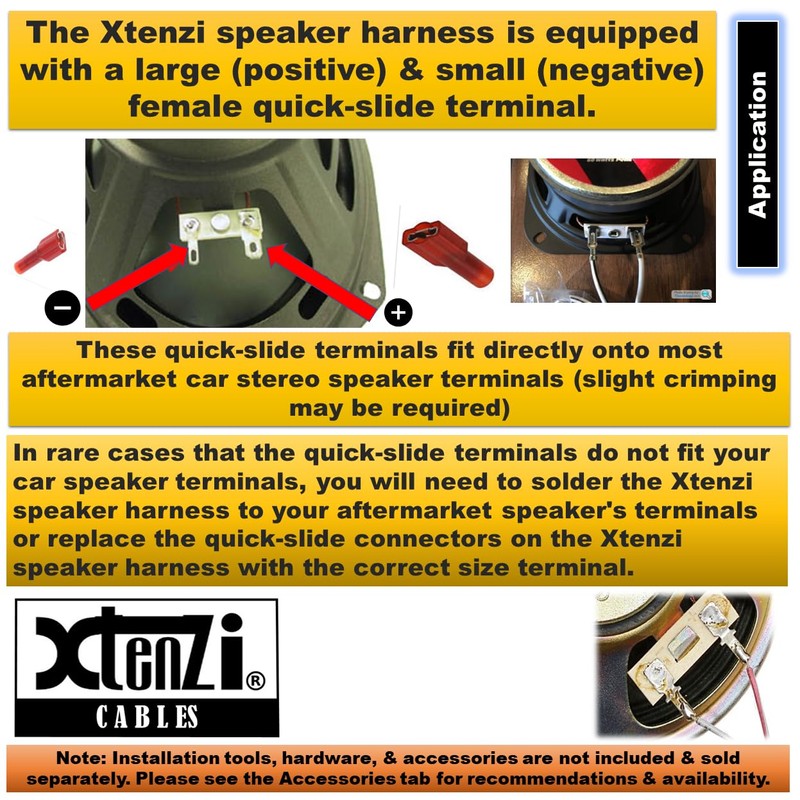 Xtenzi 2 Pair Car Speaker Harness Set Compatible with Ford