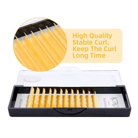 Colored Eyelash Extensions Easy Fan 8-15mm Mixed Yellow C Curl Easy Fanning 0.07mm Self Premade Volume Lash Supplies