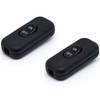 Surf turtle Inline Cord Switch 2-Pack Black Button,Rated 6A 250V