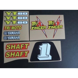 Evolution MX 1984-1985 YT60 TRI-ZINGER Red Model Complete Graphics Kit Decal Stickers ATC