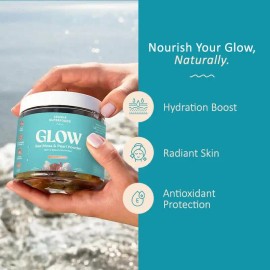 Sea Moss & Pearl Gummies for Skin Glow, Collagen Support, Edible Supplement, Hair & Nail Health, Vegan, Natural Beauty Boost, 60 Gummies