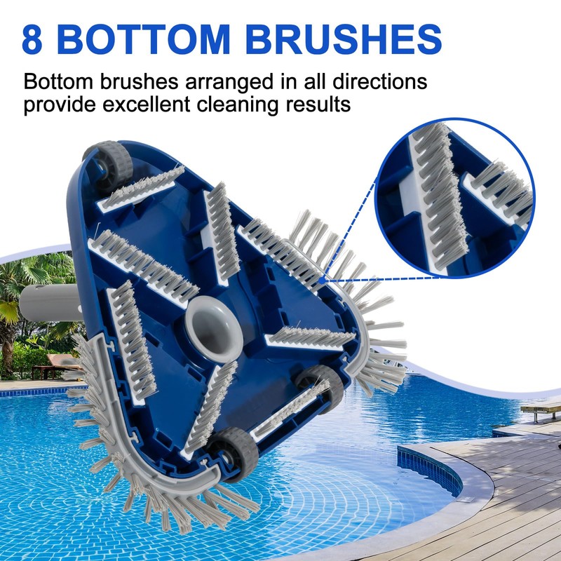 POOLAZA Pool Vacuum Head, Weighted Pool Vacuum Head with 1-1/4'',1-1/2''