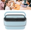 Lunch Box Double Layer Microwave Safe Leakage Proof Stainless Steel
