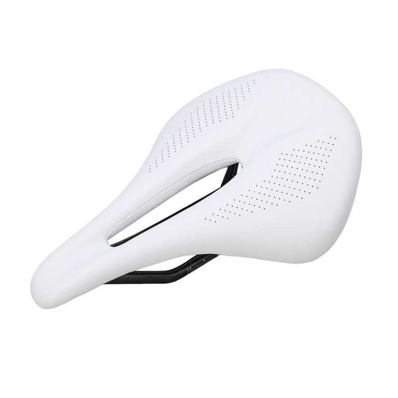 155mm Widen Carbon Fiber Leather Bicycle Saddle Cushion Hollow Cycling
