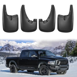 BDFHYK Mud Flaps Splash Guards 4PCS Front & Rear Side Mud Guards Compatible with Dodge Ram 1500 2500 3500 (2009-2022) Without OEM Fender Flares