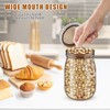 2 Pcs PET Plastic Storage Jar with Clamp Lid Empty