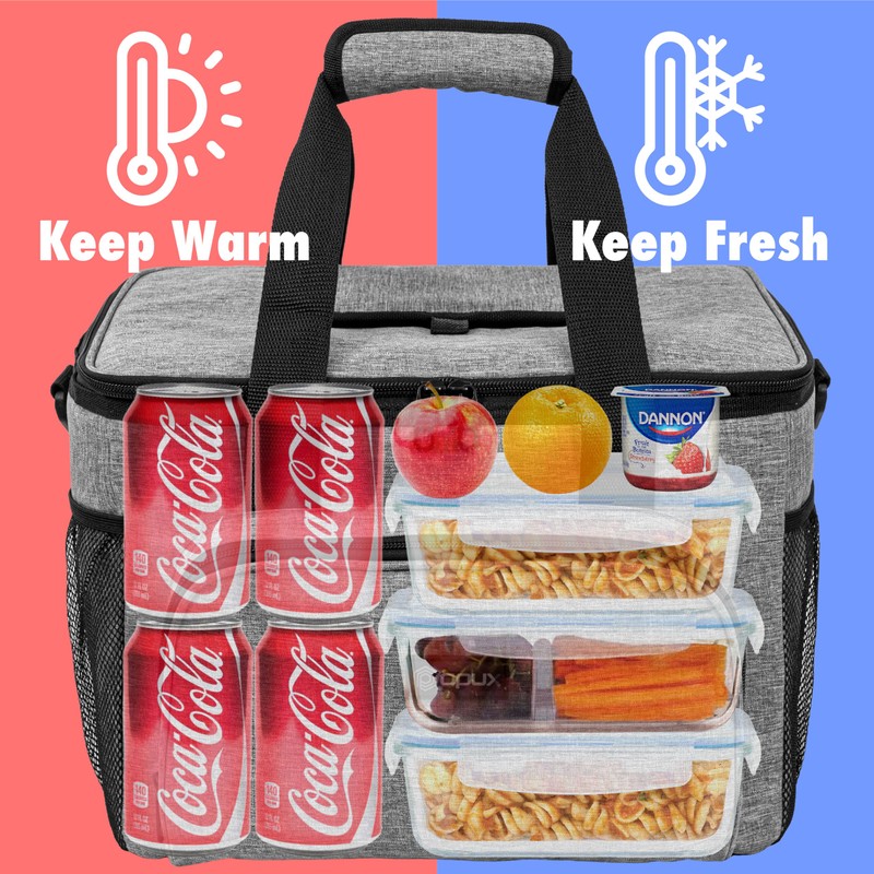 OPUX Soft Cooler Bag, Insulated Collapsible Lunch Cooler Tote for