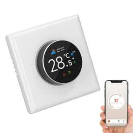 Smart Thermostat, WiFi Programmable Thermostat for Home, Temperature Sensor Knob with Ambient Light, Energy Saving & Easy Installation, Supports App Remote Control