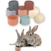 SAVITA Pack of 8 Stacking Cups for Rabbits, Multicoloured Rabbit