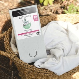 ATTITUDE Baby Fabric Softener, Plant and Mineral-Based Ingredients, HE Compatible, Vegan and Cruelty-free Laundry and Household Products, Unscented, Bulk Refill, 80 Loads, 67.6 Fl Oz