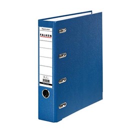 Original Falken PP plastic double file. Made in Germany. 7 cm wide blue for 2x DIN A5 landscape filing with changeable window Account statement folder Ring binder File folder Letter file Office folder
