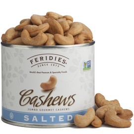 FERIDIES Jumbo Salted Cashews - 9oz Can
