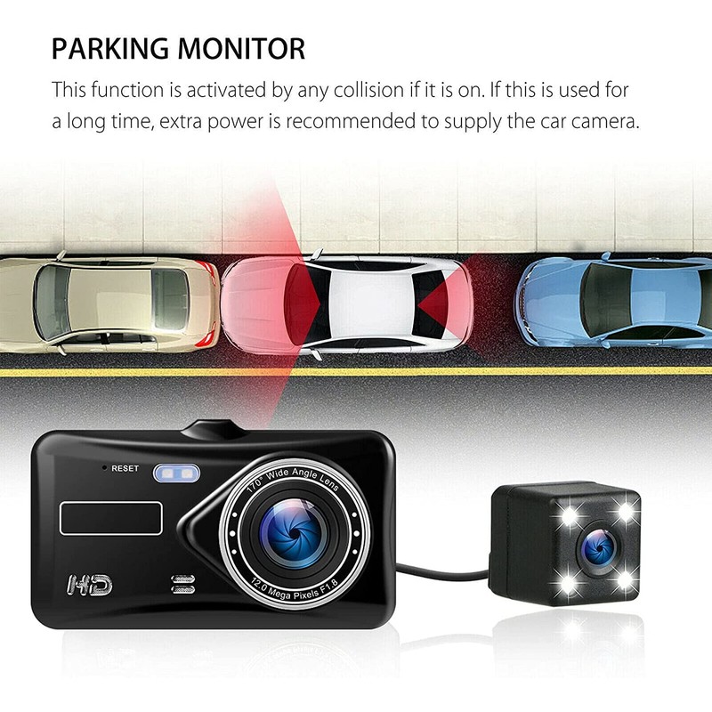 Dash Cam Front and Rear 1080P Full HD Dual Dash