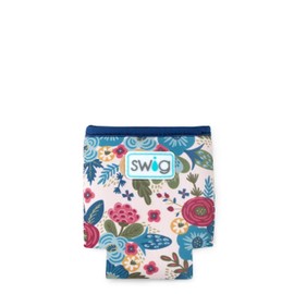 Swig Life Standard Can Coolie, 12oz Can Holder, Neoprene Insulated Can Cooler with Pocket, Can Covers for Standard 12 oz Beer Bottles, Beach Accessories for Women (Bella Rosa)