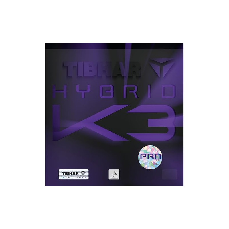 TIBHAR Table Tennis Rubber Hybrid K3 PRO TJR176-BLK (Black/3L/Men's, Lady's,