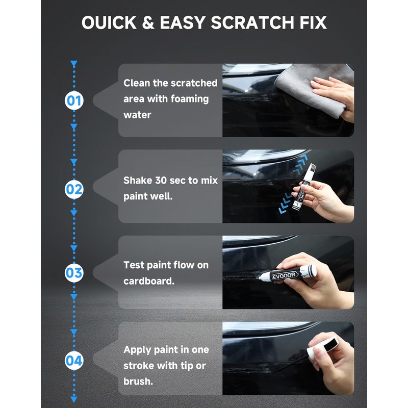 EVOOOR PSC/JSC Billet Silver Metallic Touch Up Paint Compatible with