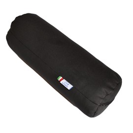 GM Neck Bolster for Neck, Back and Legs 40 x 15 cm Made in Italy with Waterproof and Dirt-Resistant Fabric Cover, Black